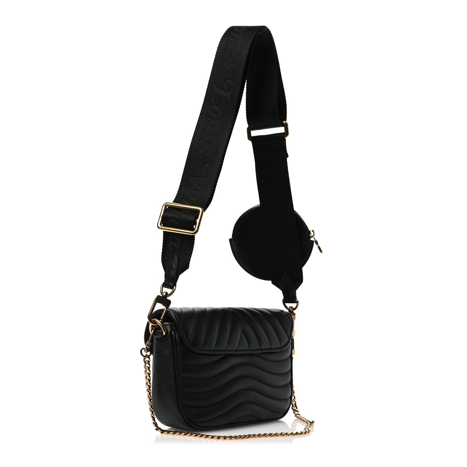 Louis Vuitton Calfskin New Wave Multi Pochette Black 3 of 10