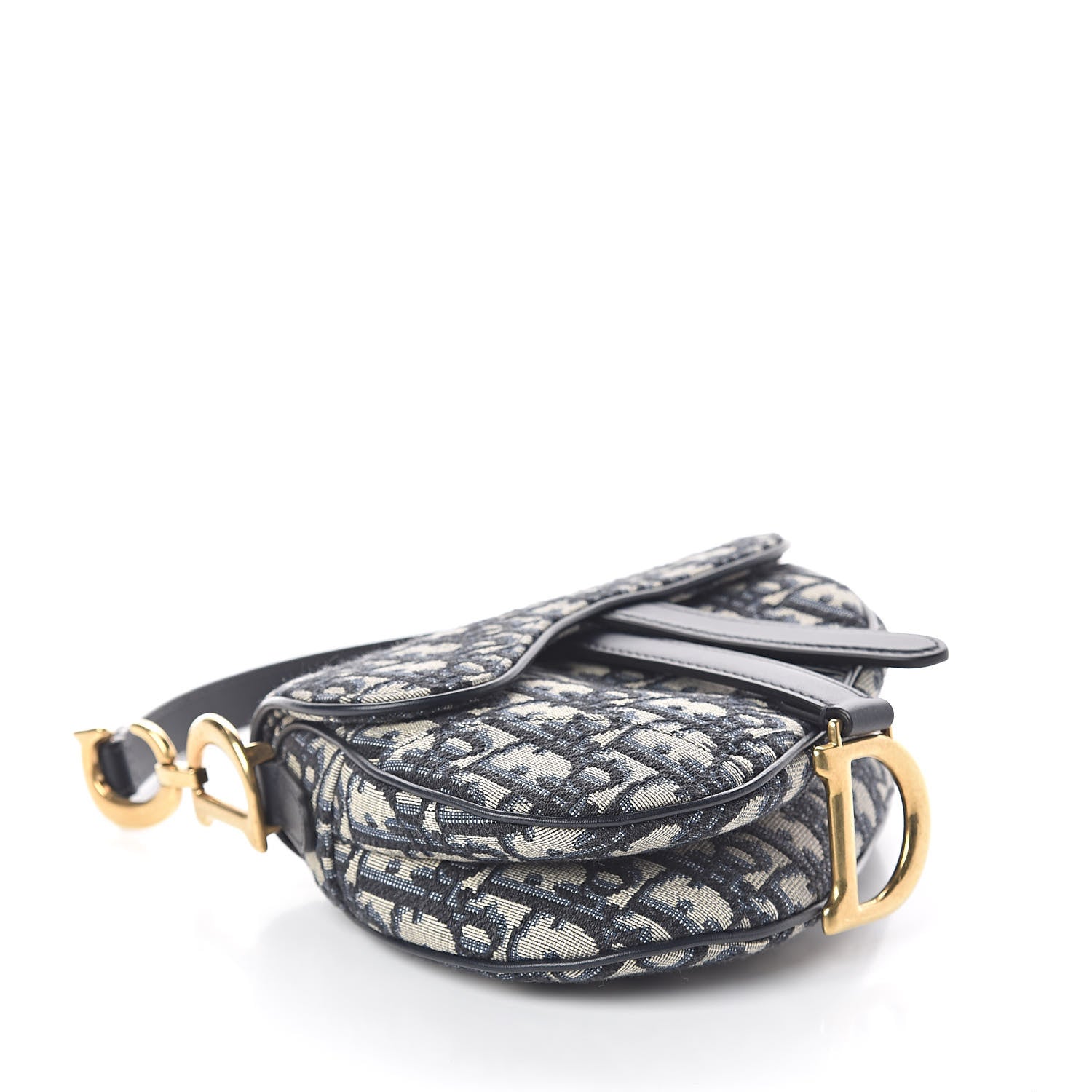 Christian Dior Oblique Mini Saddle Bag Blue 4 of 8