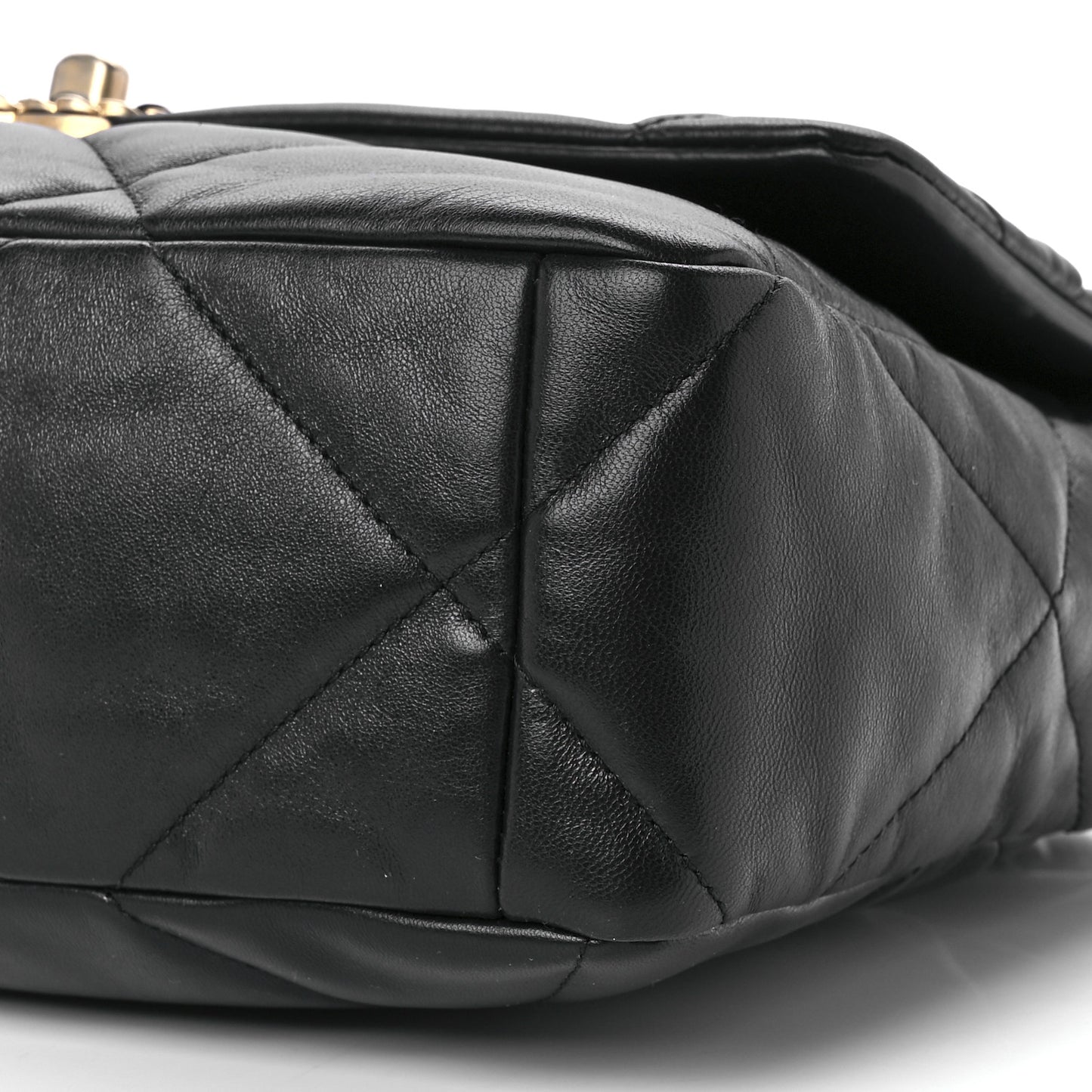 Lambskin Quilted Large Chanel 19 Flap Black