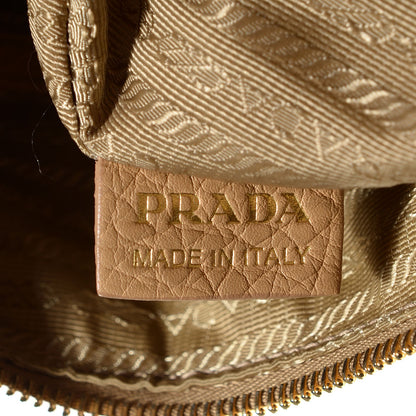 Prada Vitello Daino Double Zip Hobo Sabbia 7 of 9