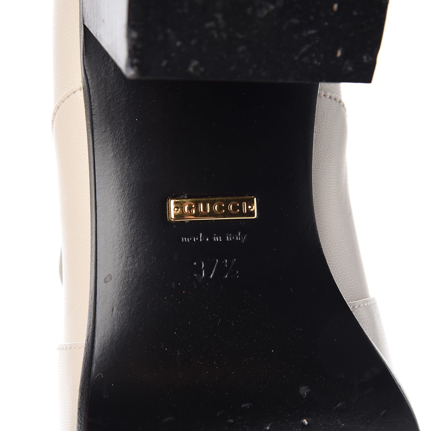 Gucci Malaga Kid Polly Kiltie Fringe 55mm Loafer Pumps 37.5 Mystic White 8 of 15