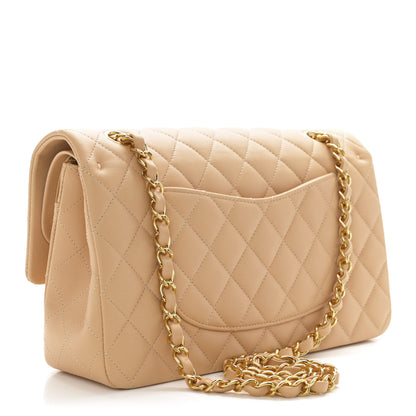 Chanel Lambskin Quilted Medium Double Flap Beige 3 of 10