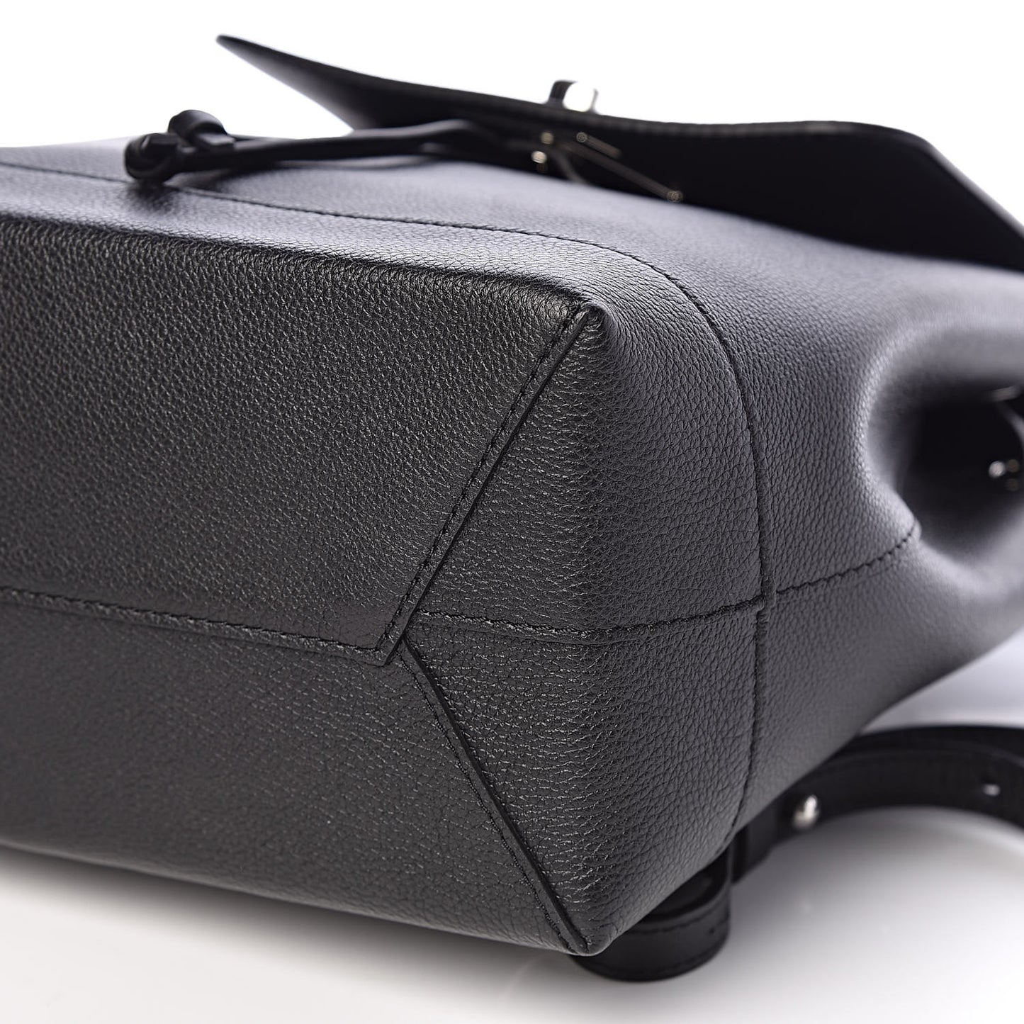 Calfskin Lockme Backpack Black