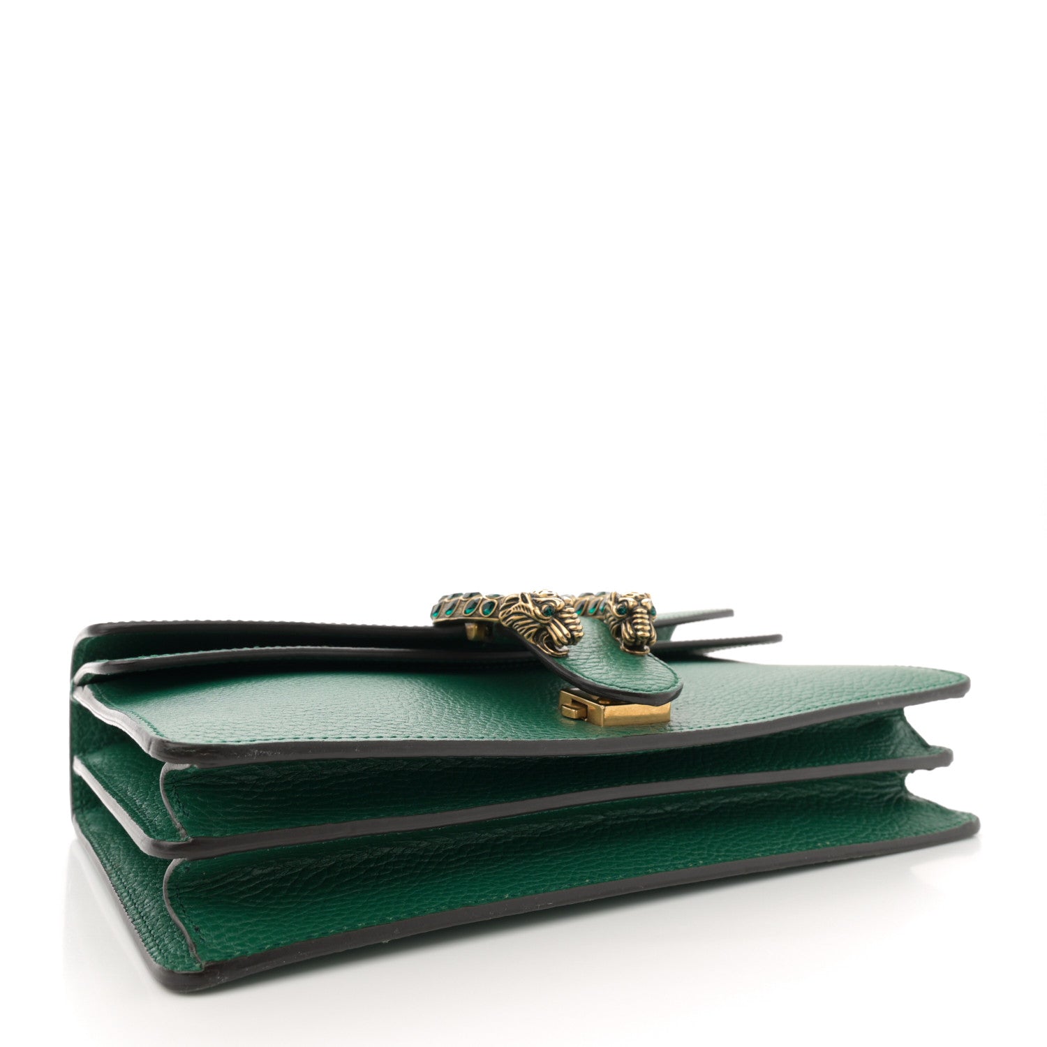Gucci Pebbled Calfskin Small Dionysus Shoulder Bag Emerald 4 of 14