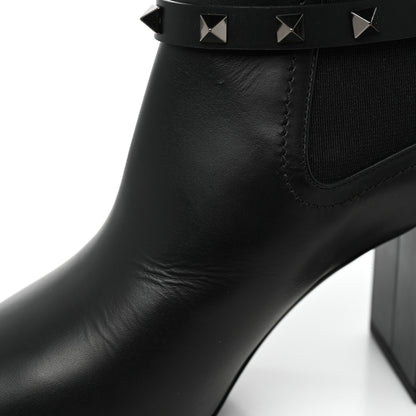 Valentino Garavani Calfskin Rockstud Chelsea 85mm Ankle Boots 39 Black 10 of 10