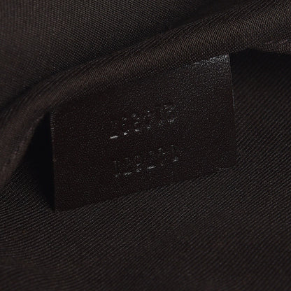 Gucci Monogram Calfskin Perforated Small Flat Messenger Bag Dark Brown 7 of 7