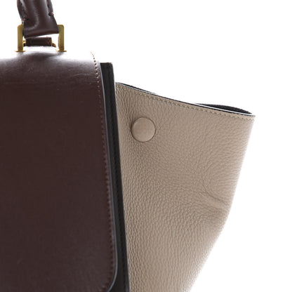 Celine Sleek Calfskin Tri-color Small Trapeze Wine 9 of 11