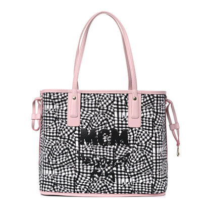 MCM Visetos Medium Liz Reversible Shopper Tote Powder Pink 4 of 16