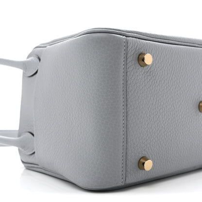 Hermes Taurillon Clemence Lindy 26 Gris Pantin 9 of 11