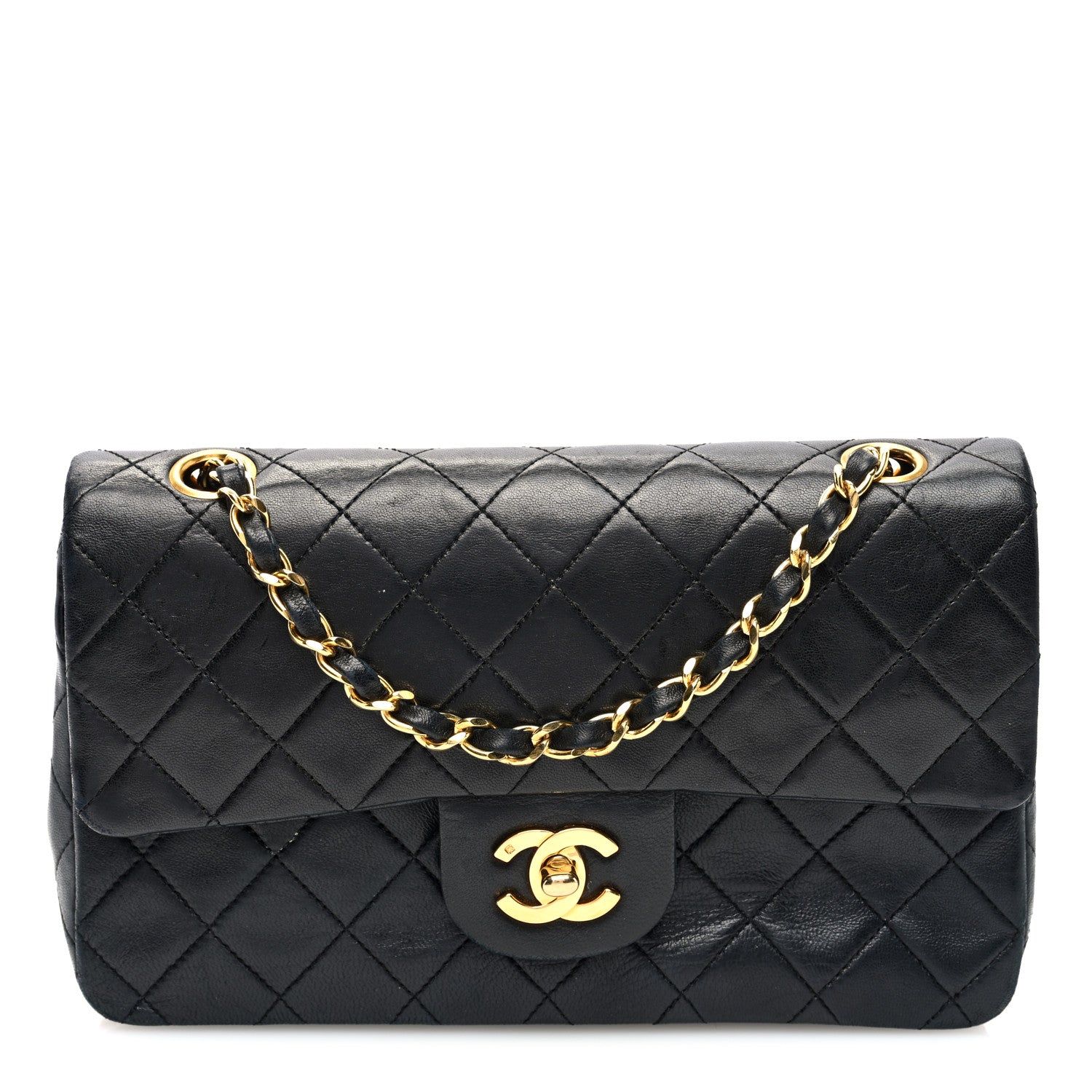 Chanel Lambskin Quilted Small Double Flap Black 1 of 10