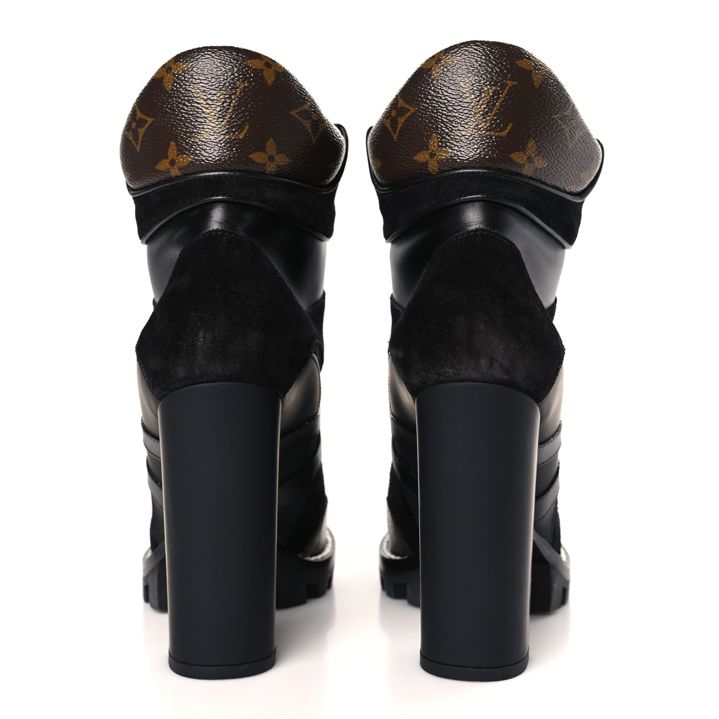 Suede Calfskin Monogram Star Trail Ankle Boots 39 Black