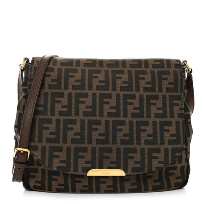 Fendi Zucca Vitello Artic Messenger Bag Tobacco Castagna 1 of 14