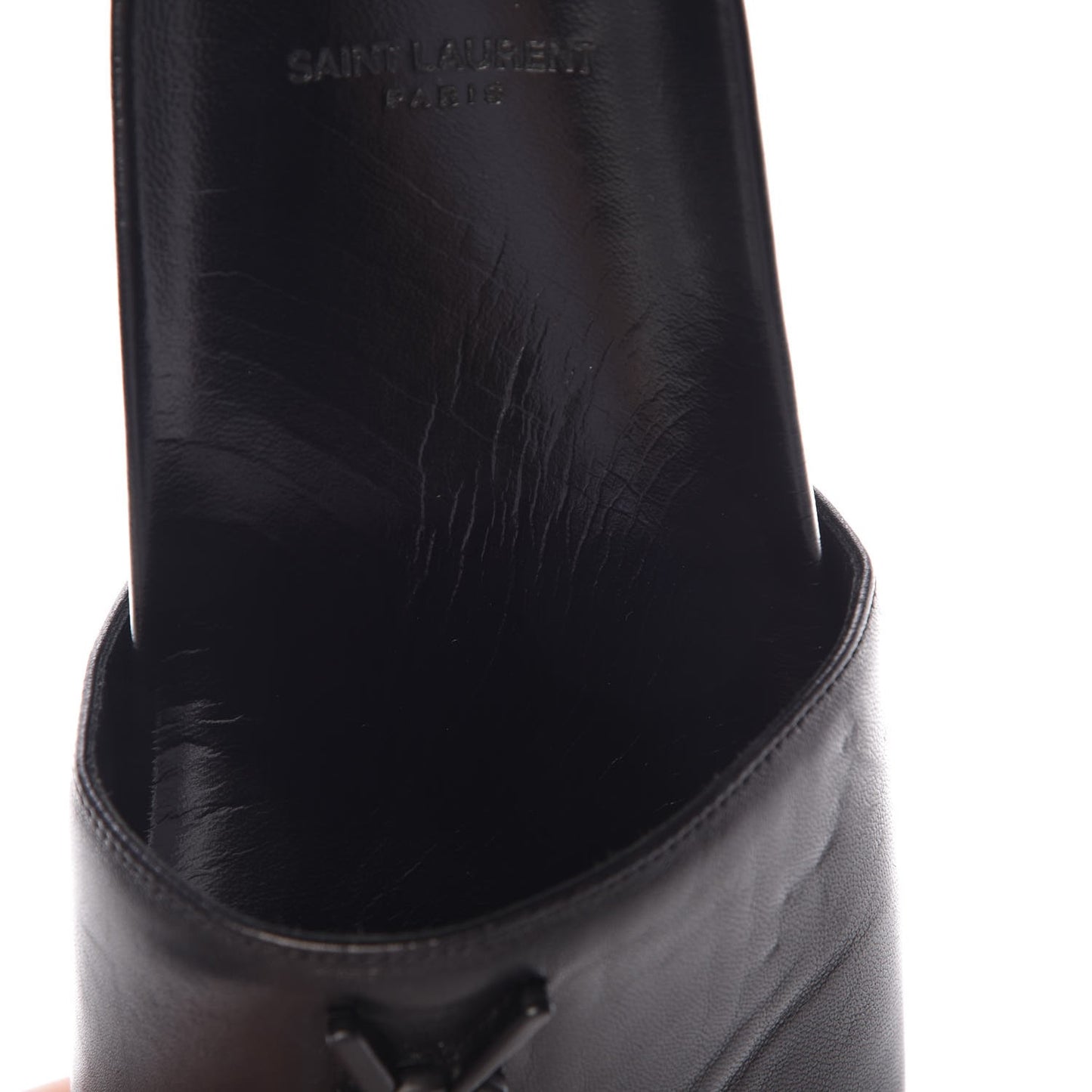 Lambskin Joan Slide Sandals 38 Black
