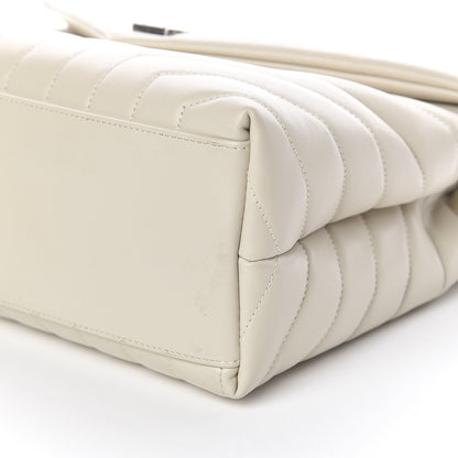 Saint Laurent Calfskin Y Quilted Monogram Medium Loulou Chain Satchel Ivory 6 of 10