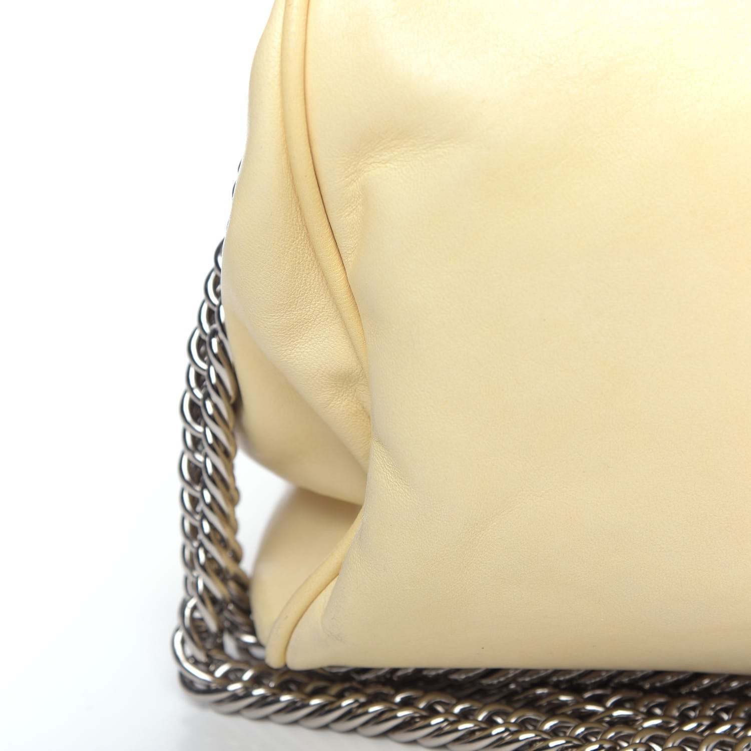 Chanel Washed Lambskin Quilted Bijoux Chain Accordion Flap White 11 of 12