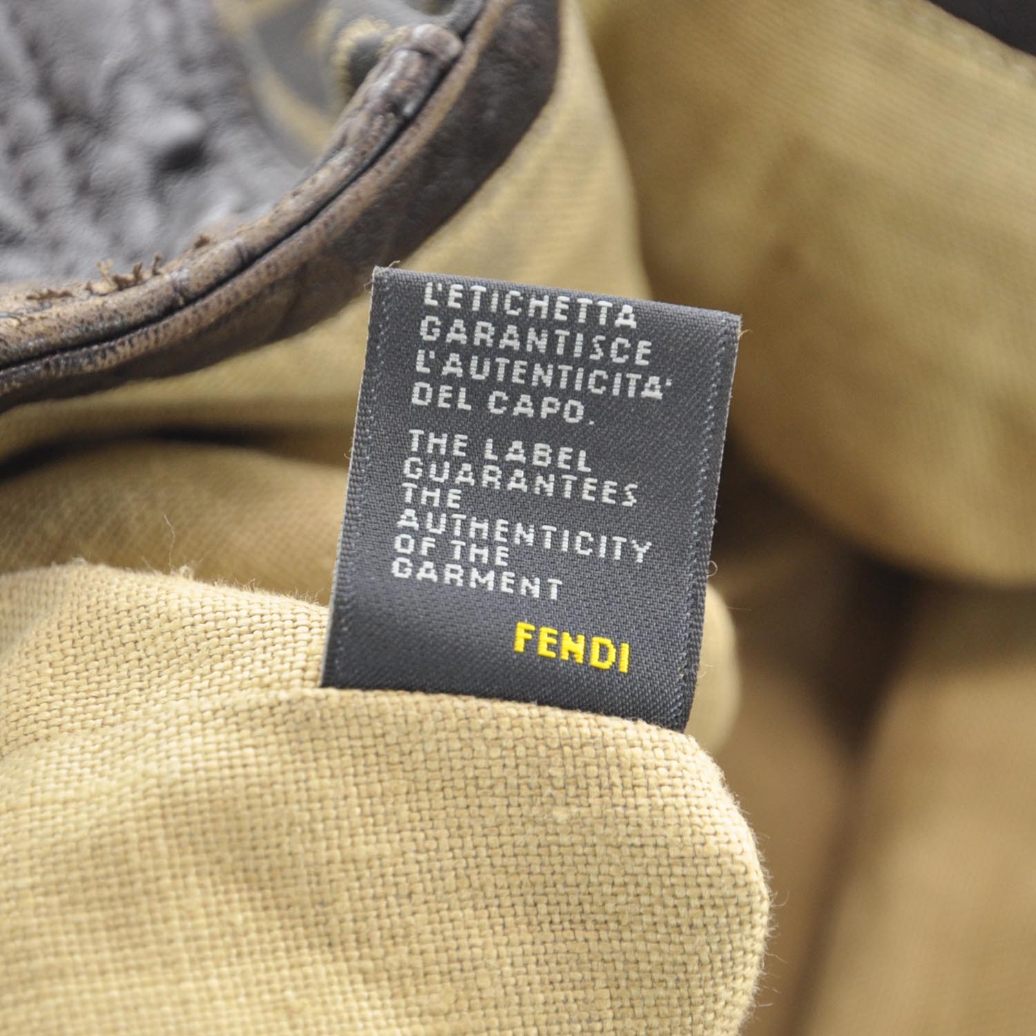 Fendi Zucca Nappa Nuvolata Vitello Tortuga Spy Tobacco Moro 10 of 11