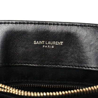 Saint Laurent Calfskin Y Quilted Monogram Medium Loulou Chain Satchel Black 6 of 12