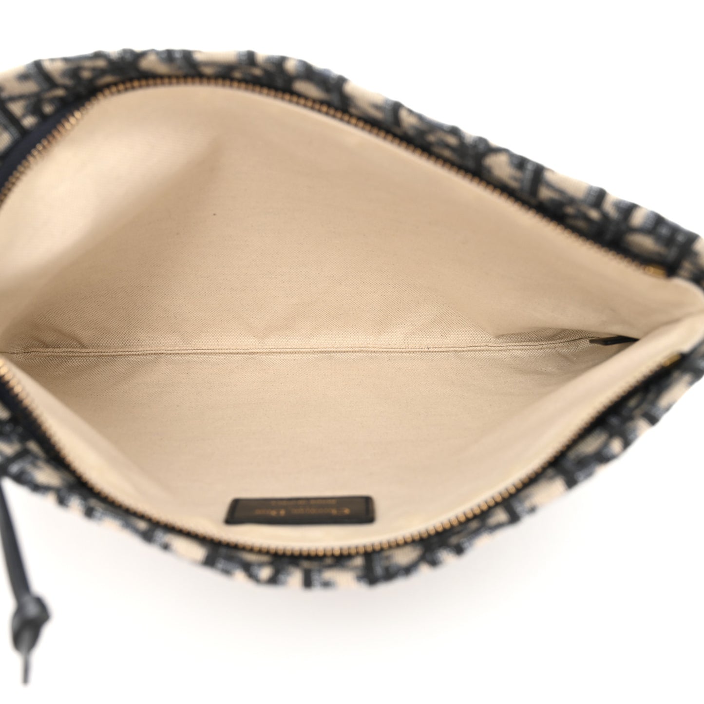 Oblique Zipped Pouch Clutch