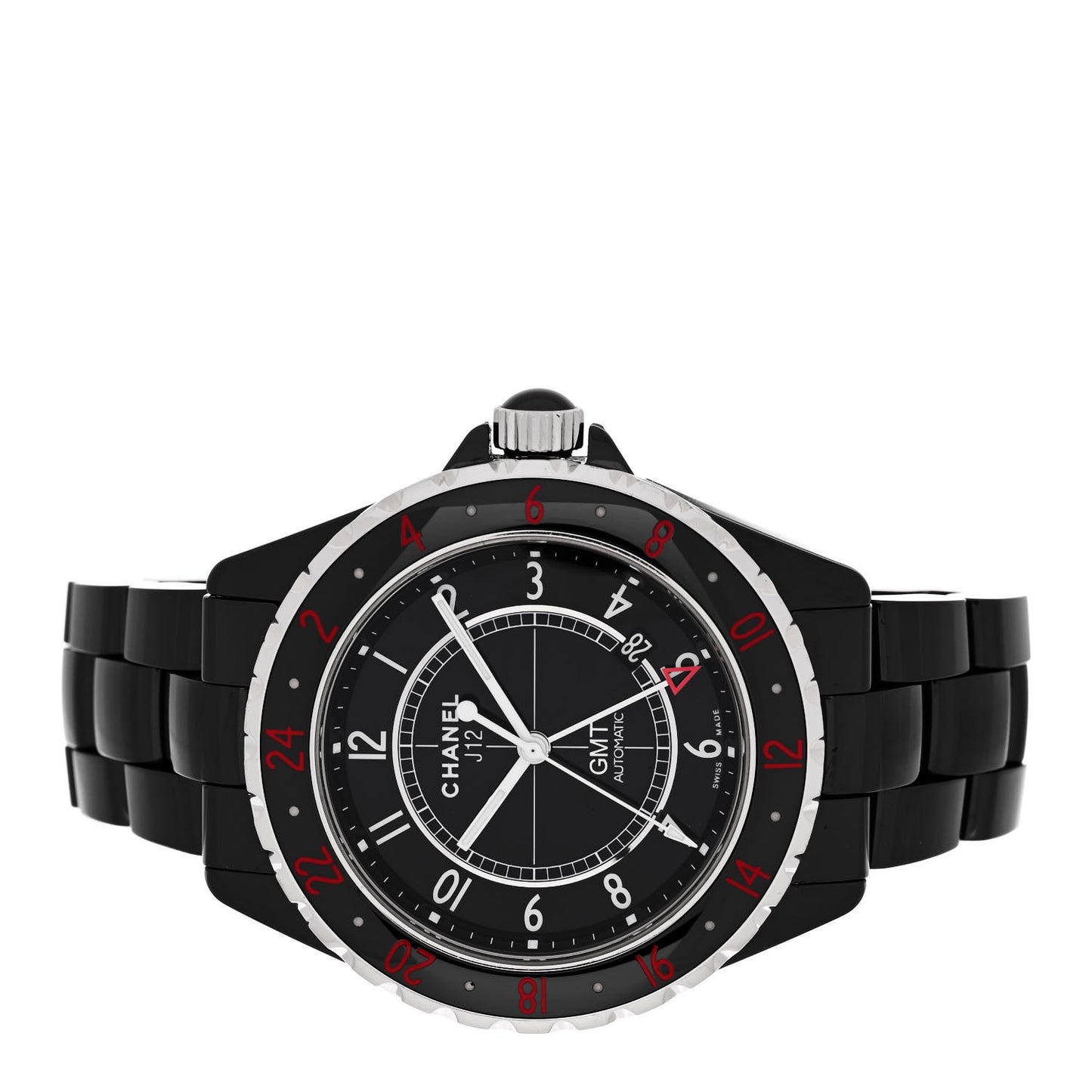 Stainless Steel Ceramic 41mm J12 GMT Automatic Watch Black