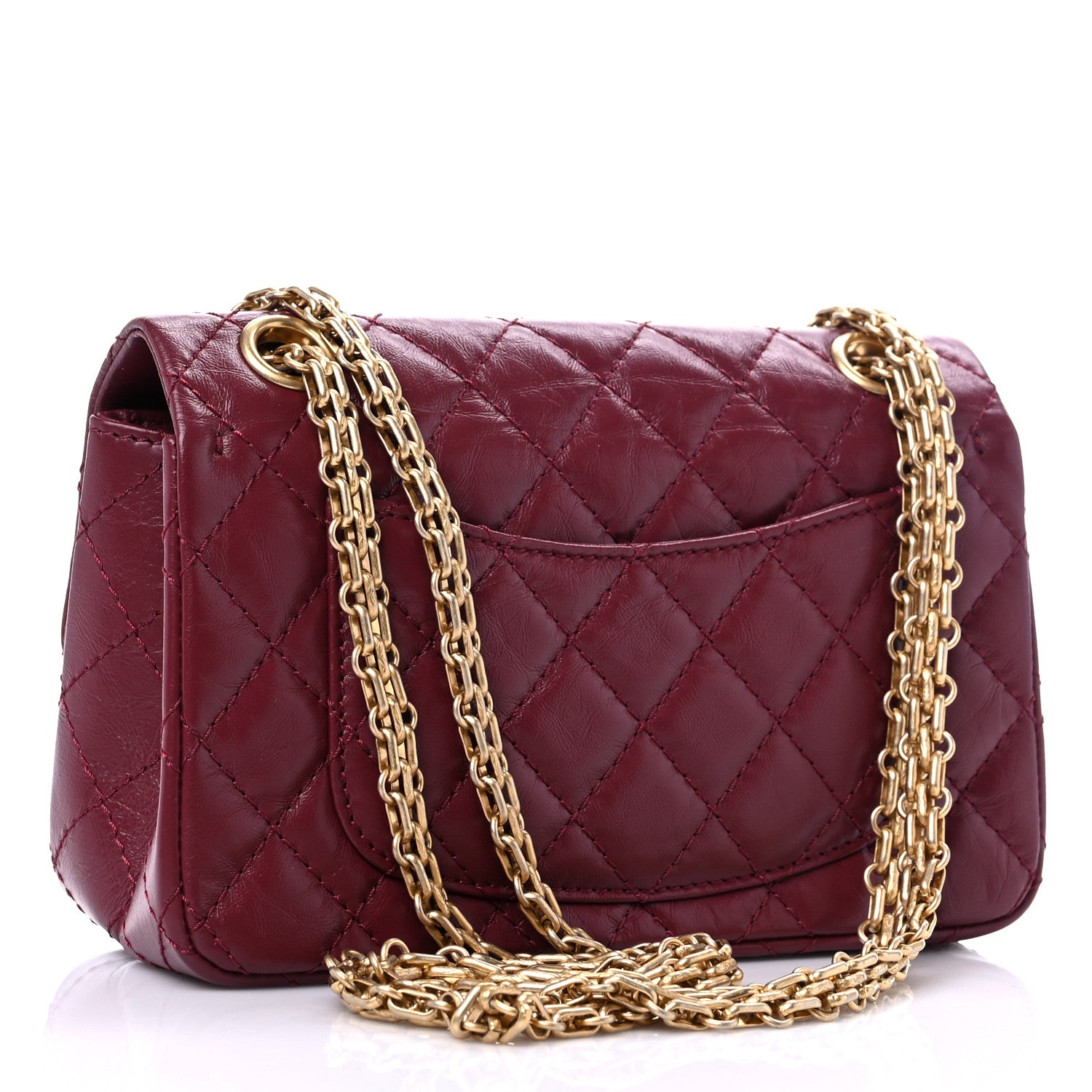 Chanel Aged Calfskin Quilted 2.55 Reissue Mini Flap Red 3 of 9