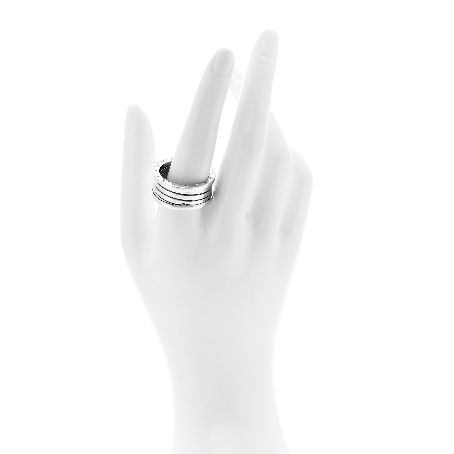 Bulgari 18K White Gold B.Zero1 Four-Band Ring 65 11 2 of 6