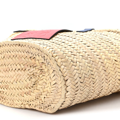 Loewe Raffia Basket Tote Bag Cream Multi 10 of 12