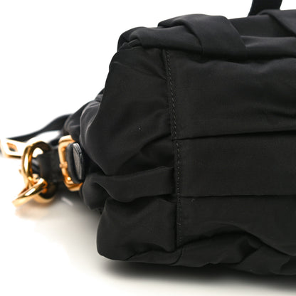 Prada Tessuto Nylon Nappa Gaufre Shopping Satchel Black 4 of 8