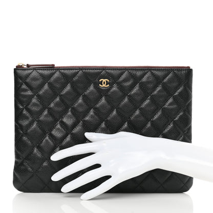 Chanel Caviar Quilted Medium Cosmetic Case Black 2 of 7