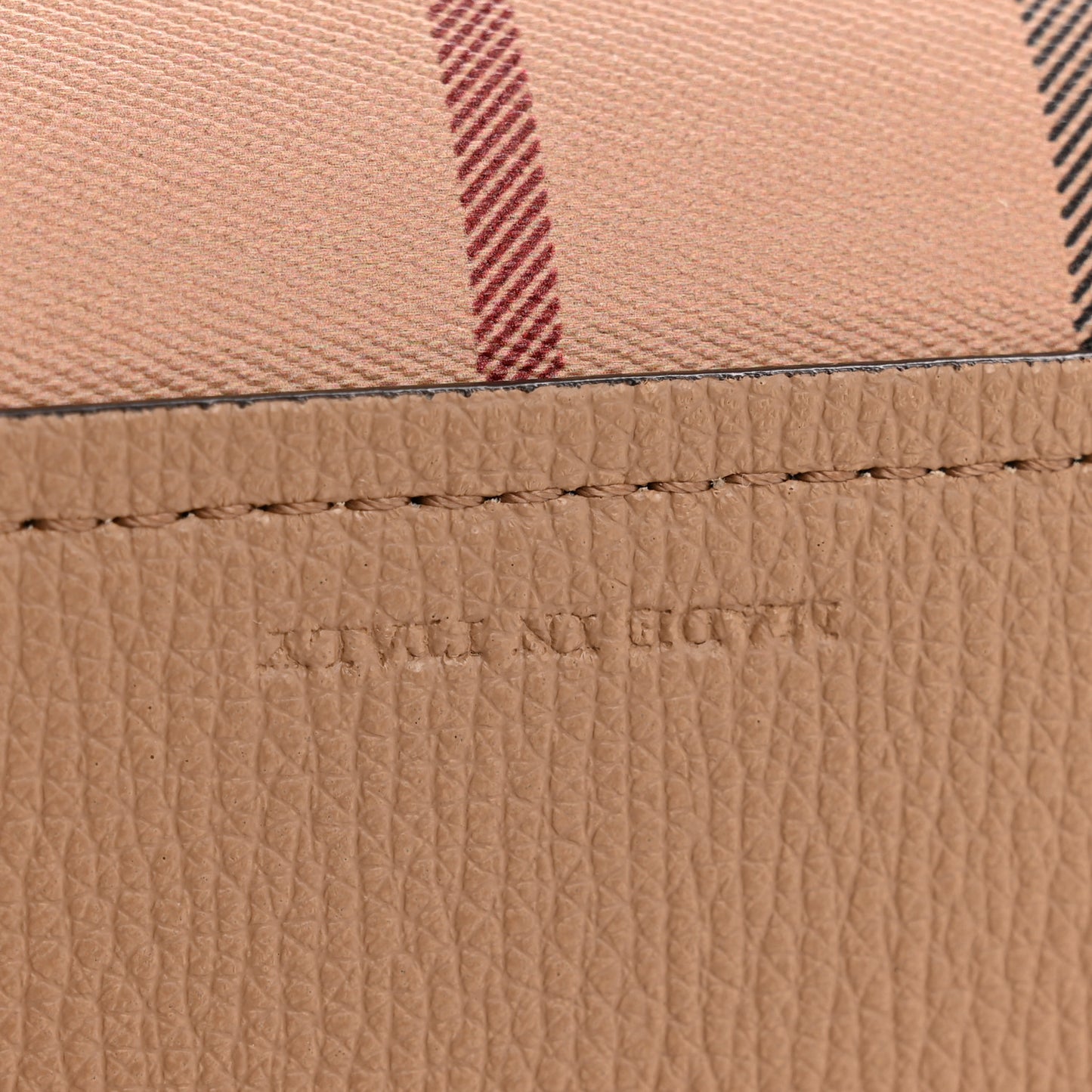 Grainy Calfskin Haymarket Check Medium Reversible Tote Camel