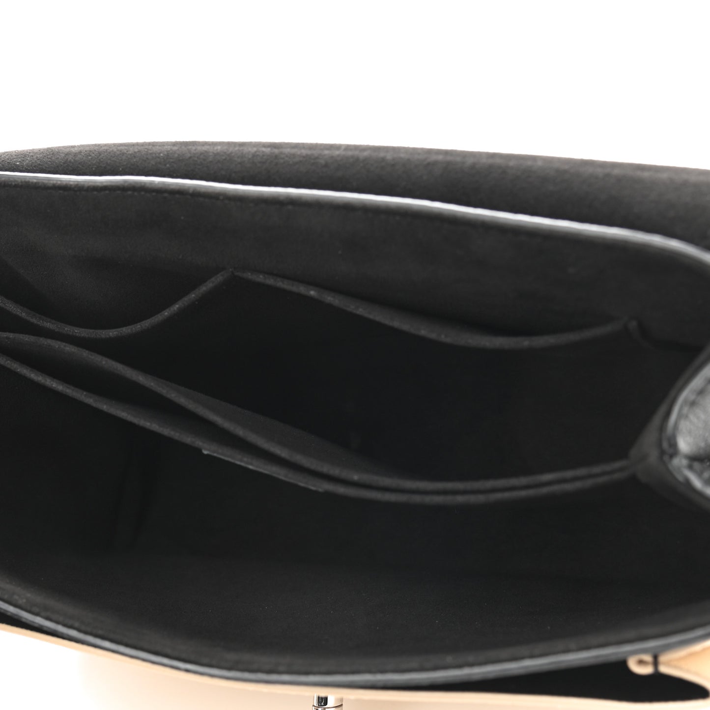Soft Calfskin My Lockme Top Handle Vanille Black