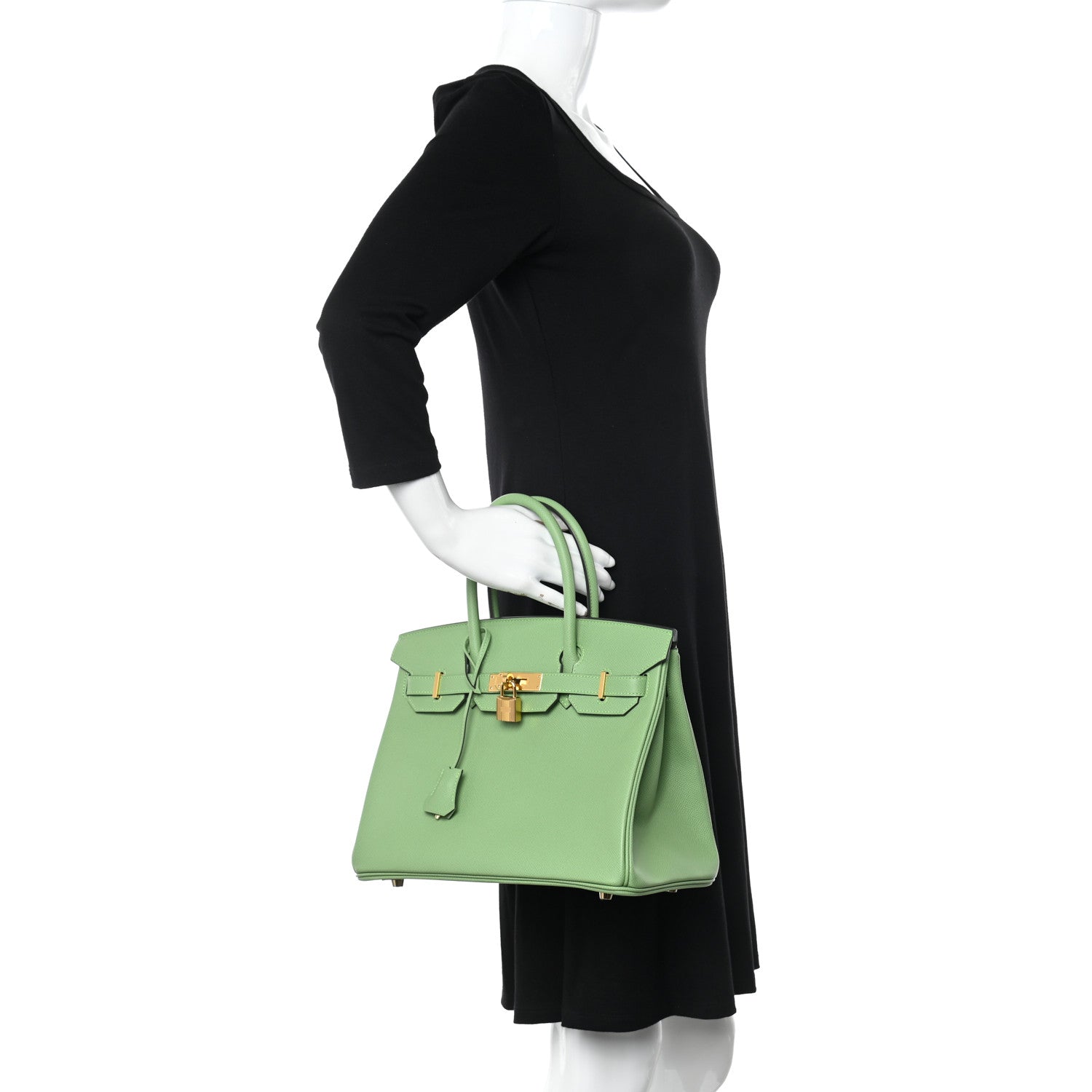 Hermes Epsom BIRKIN 30 Vert Criquet 2 of 12