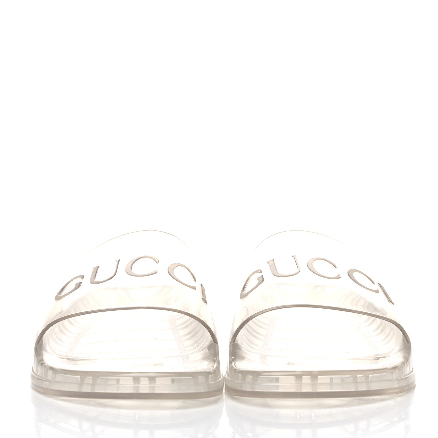 Gucci Rubber Mens Pursuit Slide Sandals 8 Transparent 2 of 7