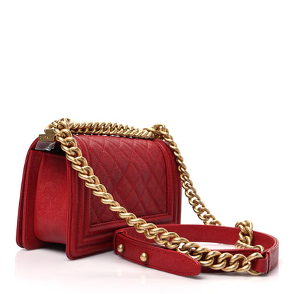 Chanel Caviar Quilted Small Boy Flap Red 3 of 8
