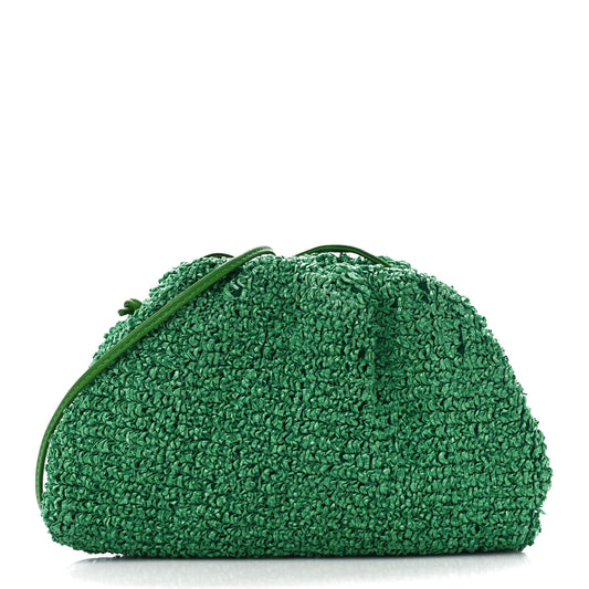 Boucle Curly Raffia The Mini Pouch Parakeet