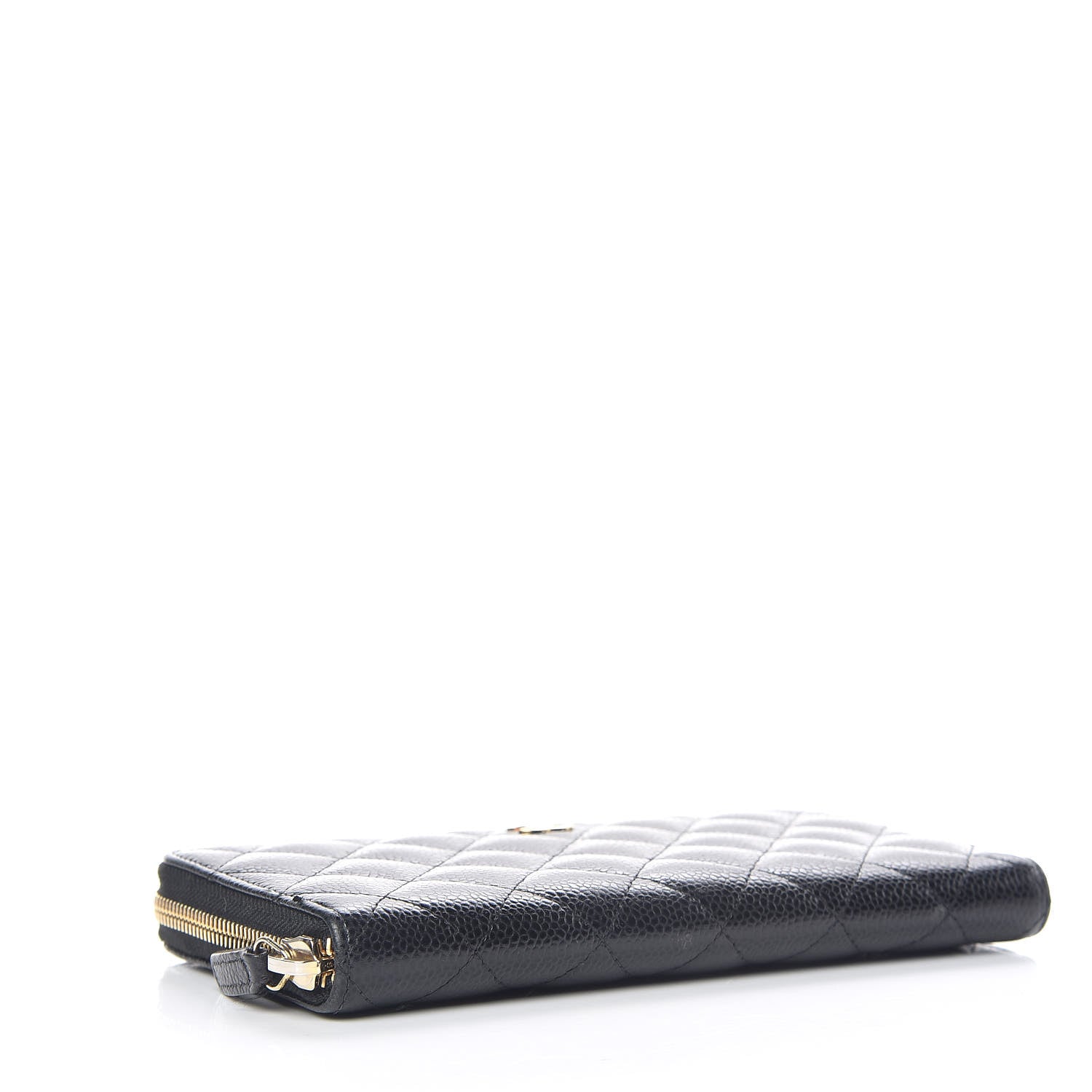Chanel Caviar Quilted Large Gusset Zip Around Wallet Black 4 of 11