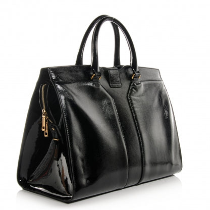 Saint Laurent Textured Patent Leather Large Cabas Chyc Black 3 of 8