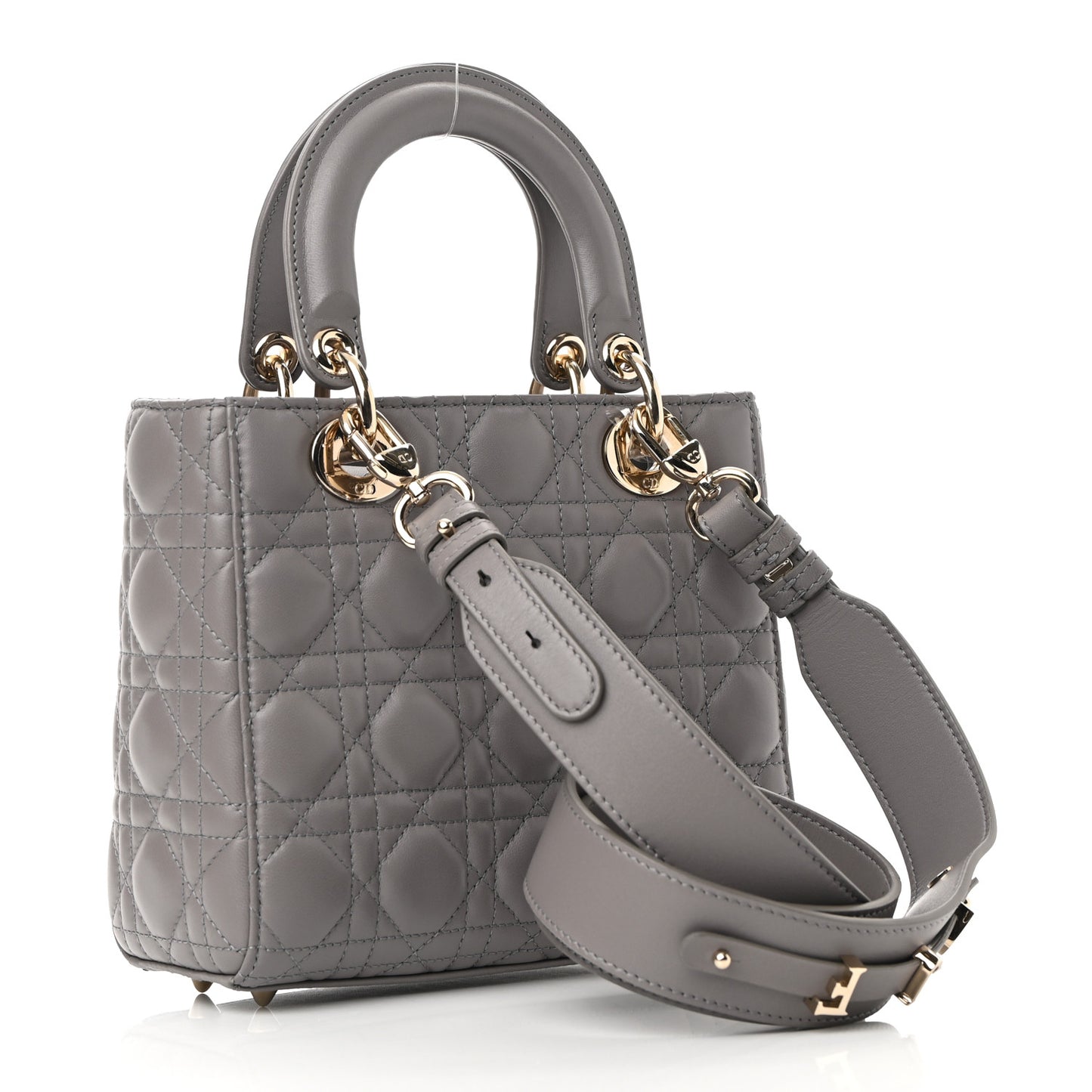 Lambskin Cannage Small My ABCDior Lady Dior Grey