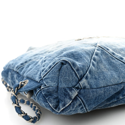 Chanel Denim Quilted Chanel 22 Backpack Blue 9 of 10