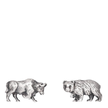 Tiffany Sterling Silver Bear And Bull Cufflinks 1 of 4