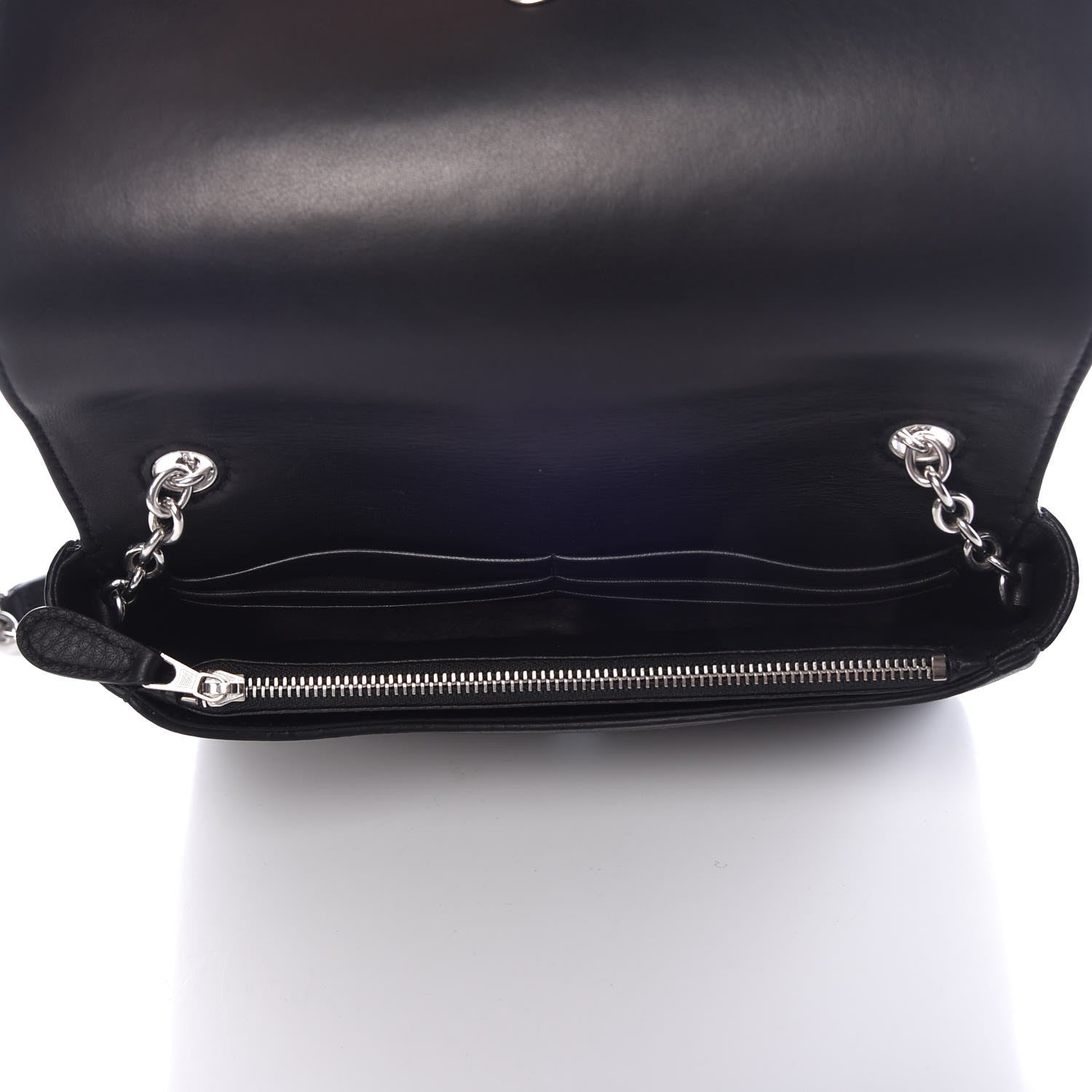 Balenciaga Pebbled Calfskin Everyday Chain Wallet Black 5 of 8