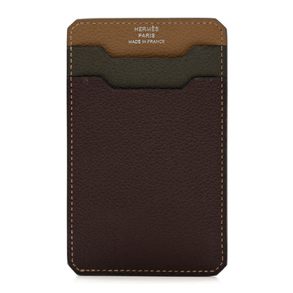Hermes Evercolor City 3CC Colorblock Card Holder Rouge Sellier Vert Anglais Chai 1 of 6