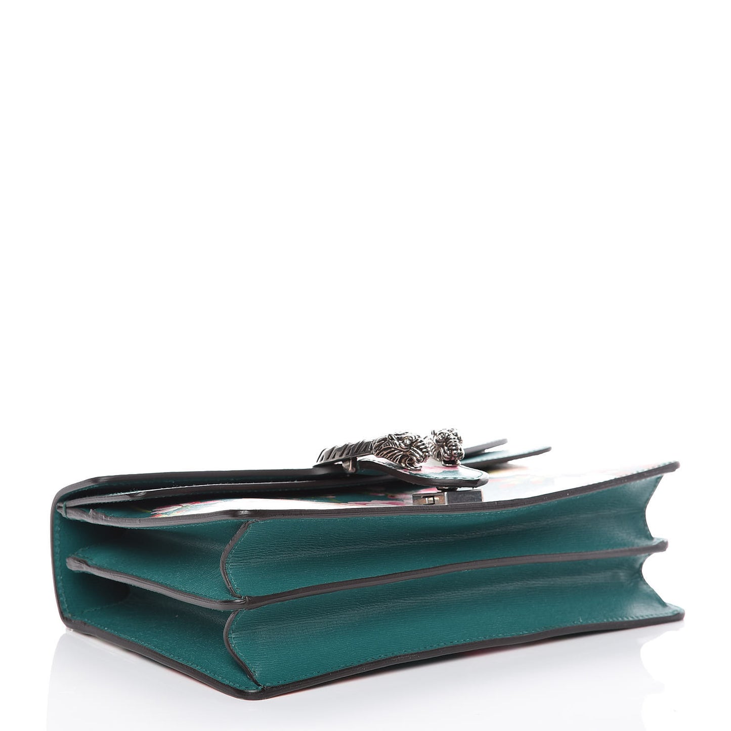 Calfskin Blooms Print Small Dionysus Shoulder Bag Bright Emerald Multicolor