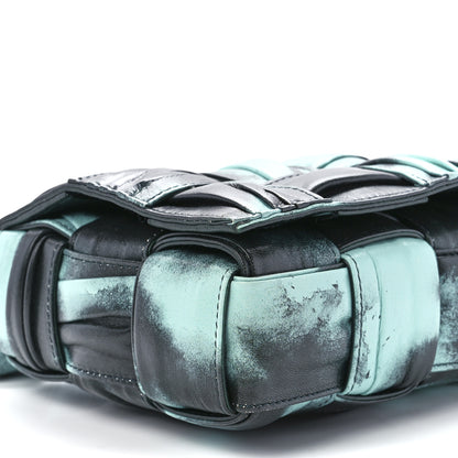 Bottega Veneta Foulard Tie Dye Maxi Intrecciato Padded Cassette Crossbody Bag Celadon Inkwell 11 of 12
