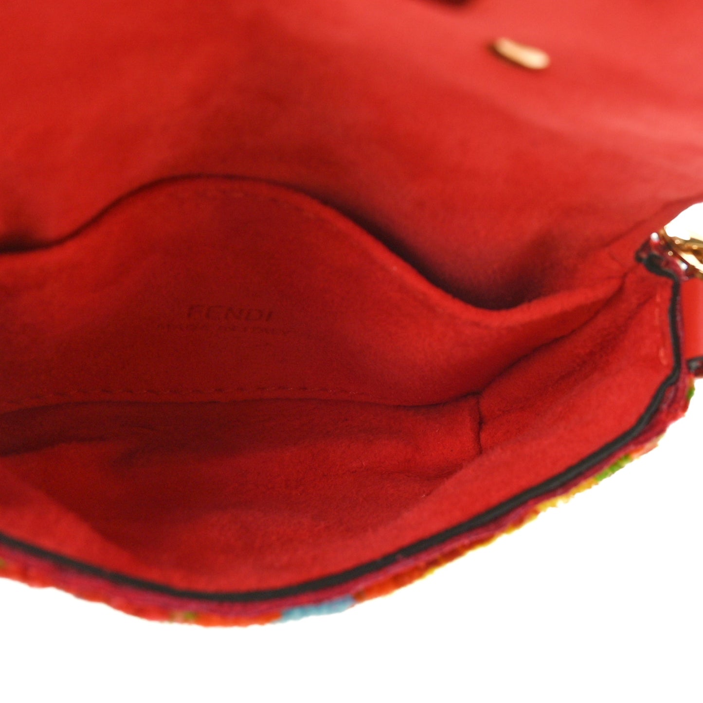 Velvet Marble Nano Maxi Buckle Baguette Charm Rosso Multicolor