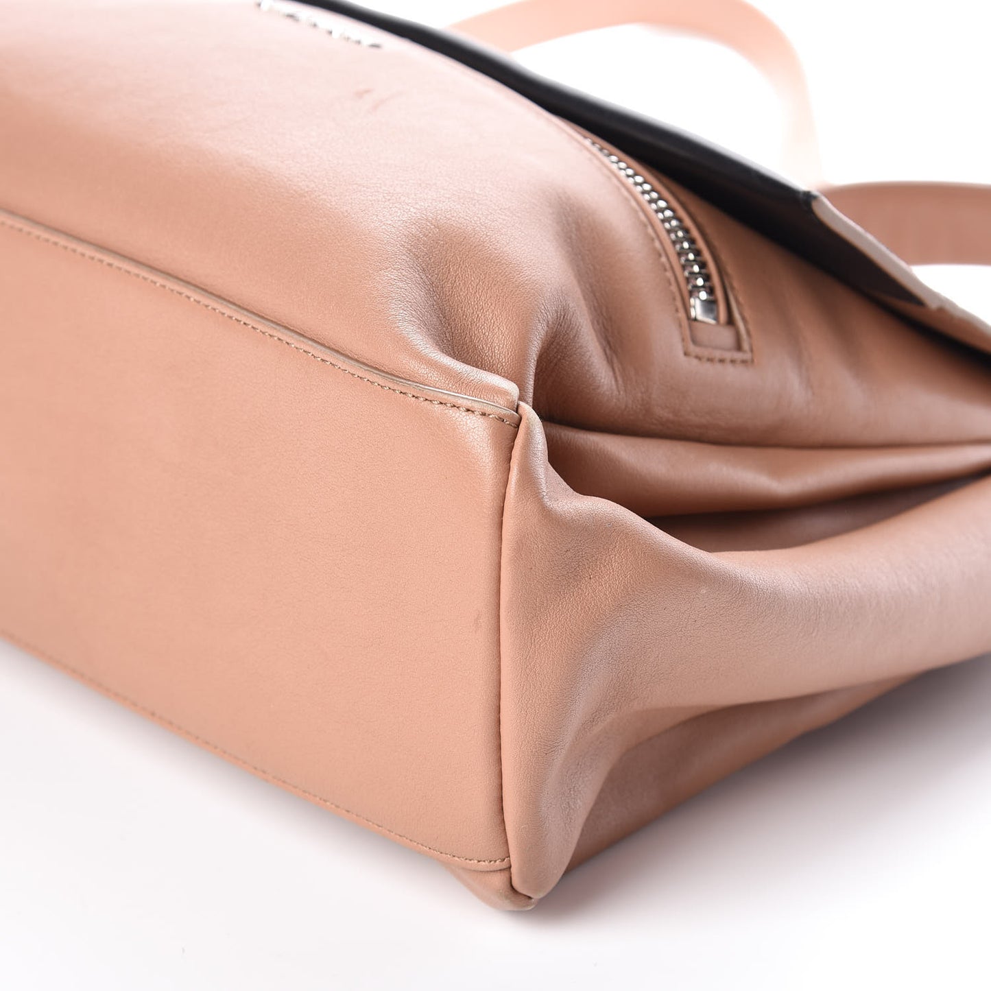 Calfskin Medium Bi-Color Pandora Pure Flap Bag Pink Black