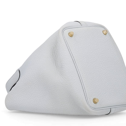 Hermes Taurillon Clemence Picotin Lock 18 PM Bleu Pale 9 of 10