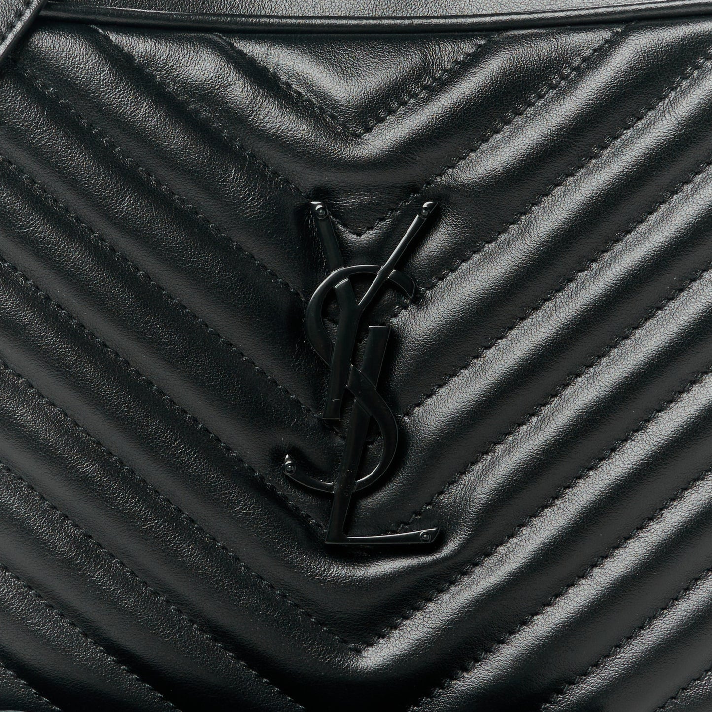 Calfskin Matelasse Monogram Monochrome Lou Camera Bag Black