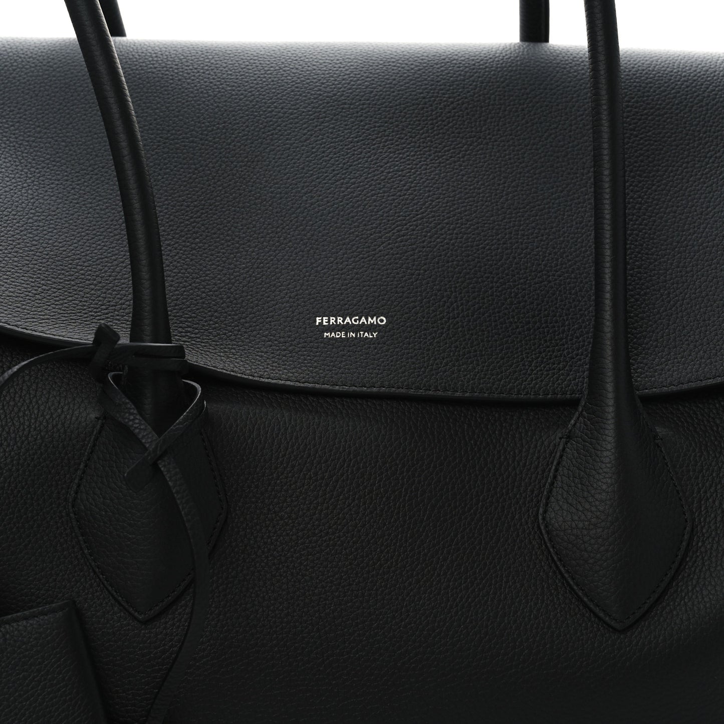 Hammered Calfskin XL East West Tote Bag Black