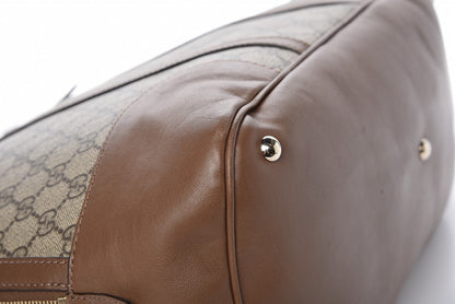 Gucci GG Supreme Monogram Margaux Calfskin Large Nice Top Handle Dome Bag Beige Ebony Acero 11 of 12