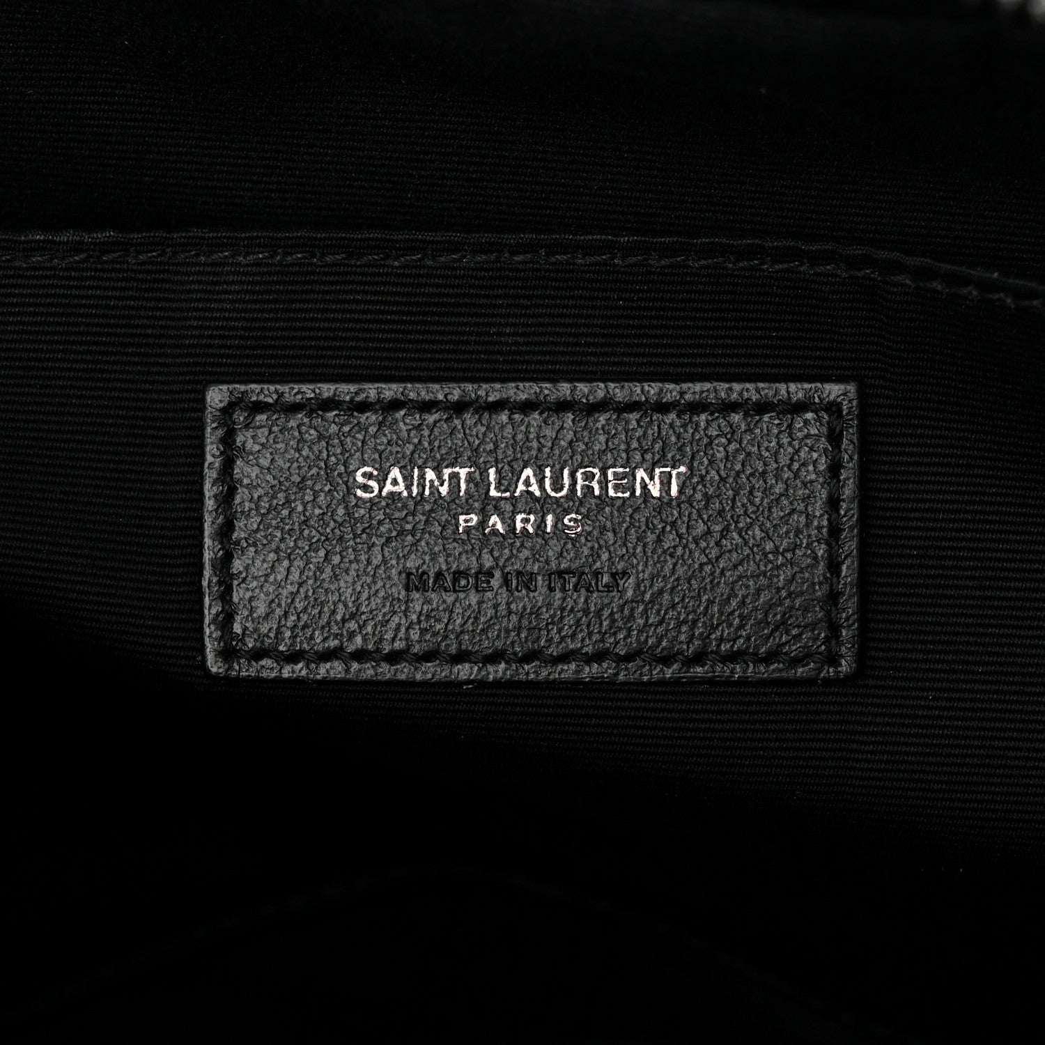 Saint Laurent Calfskin Matelasse Monogram Monochrome Lou Camera Bag Black 6 of 11